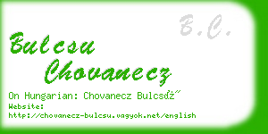 bulcsu chovanecz business card